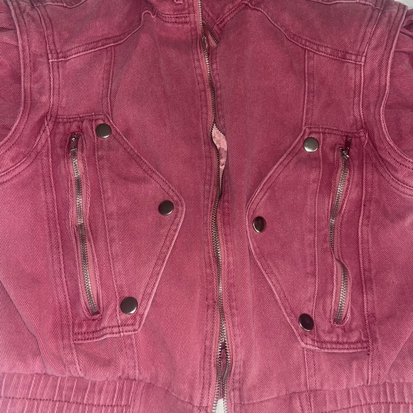 Fashion Nova Denim Moto Jacket - Picture 2 of 9